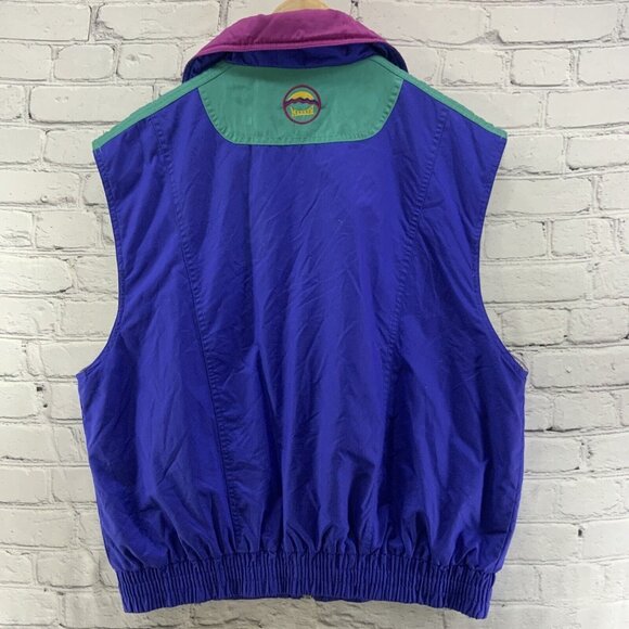 Marker Vest Sz L Vintage 90’s Cold Weather Color Block Purple - Picture 6 of 10